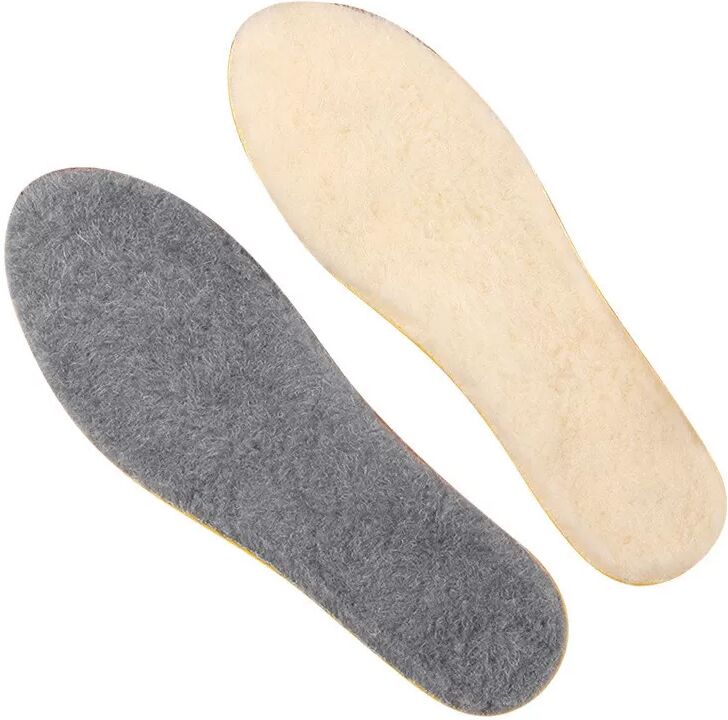 INF Woll-Einlegesohlen für Damen und Herren XXL Grau