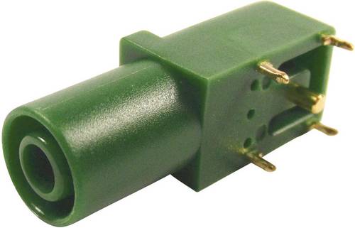 Cliff FCR7350G Sicherheits-Laborbuchse Buchse, gewinkelt Stift-Ø: 4mm Grün 1St.
