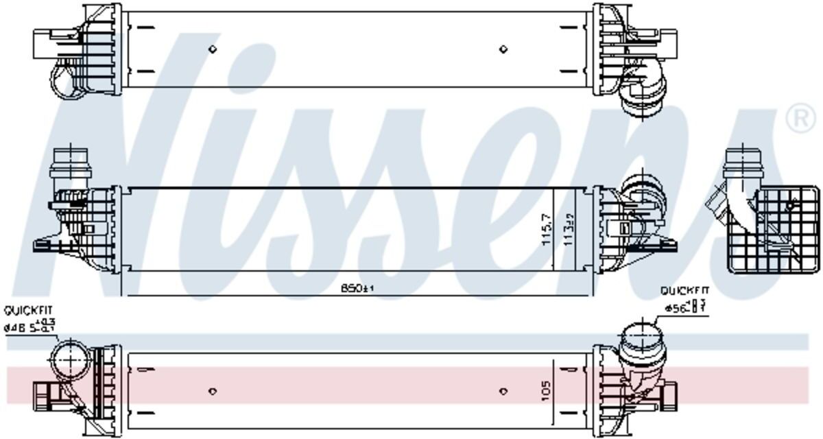 Nissens Intercooler 96625