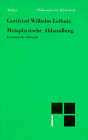 Leibniz, Gottfried Wilhelm - Discours de métaphysique. Métaphysische Abhandlung - Preis vom 07.10.2026 11:45:10 h