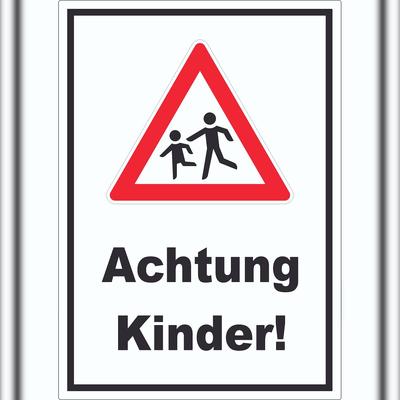 HB-Druck Achtung Kinder Aufkleber A3 (297x420mm)