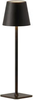 Inspire Curations Cordless Rechargeable LED Table Lamp With Touch Control For Bedroom, Restaurant & Hotel black dimmable