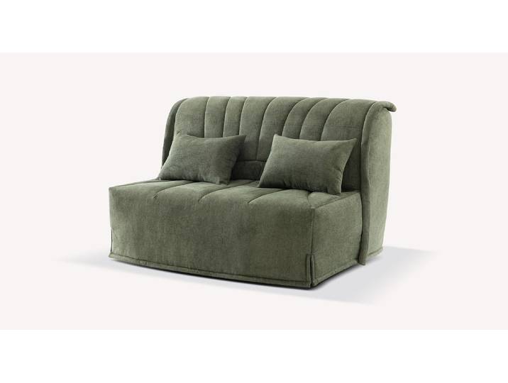 Banquette BZ Tissu OTTAWA - Vert - Couchage 140x193 - Sommier Lattes