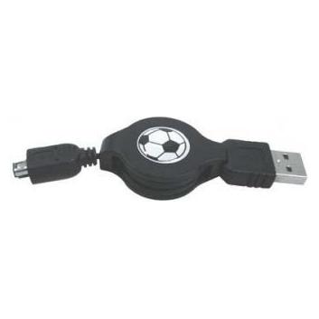 Logo USB-Kabel USB-A - 4-polig 0,7 m Schwarz (14870) (0.70 m, USB 2.0) (14870)