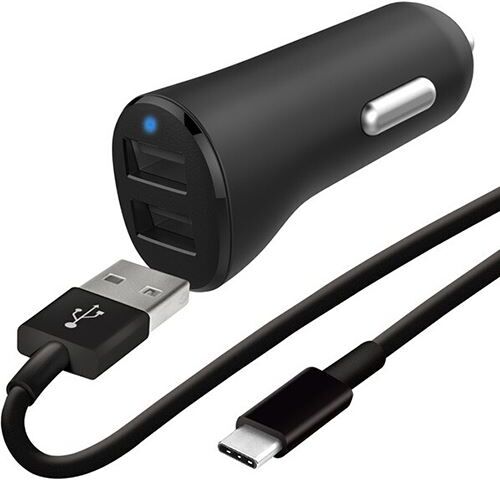 Wefix Carregador de Isqueiro  2x USB + Cabo USB-C