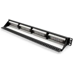 Digitus CAT 5e Patch Panel, 24-port, Server Zubehör, Schwarz