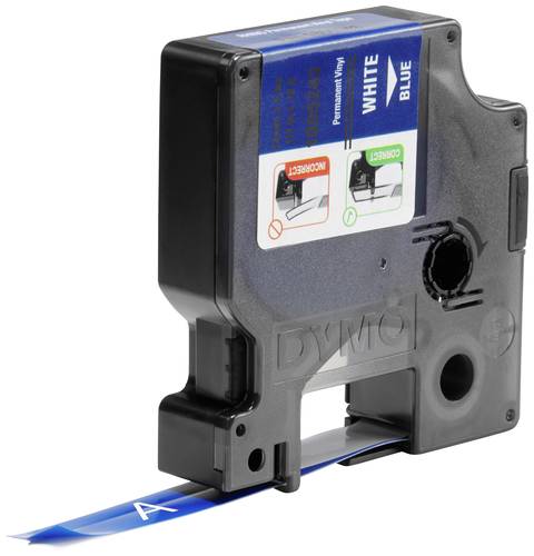 DYMO IND RHINO 1805243 Vinyl Bandfarbe: Blau Schriftfarbe:Weiß 12mm 5.5m