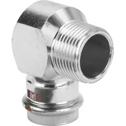 Viega Temponox Winkel 811044 22 mm x R 3/4, 90Grad, Stahl, nicht rostend, R-Gewinde, SC-Contur