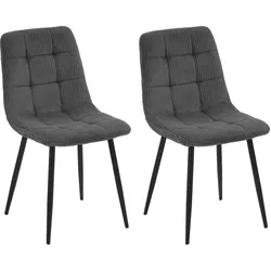 HTI-Living, Stühle, Esszimmerstuhl Mesa Cordstoff Grau