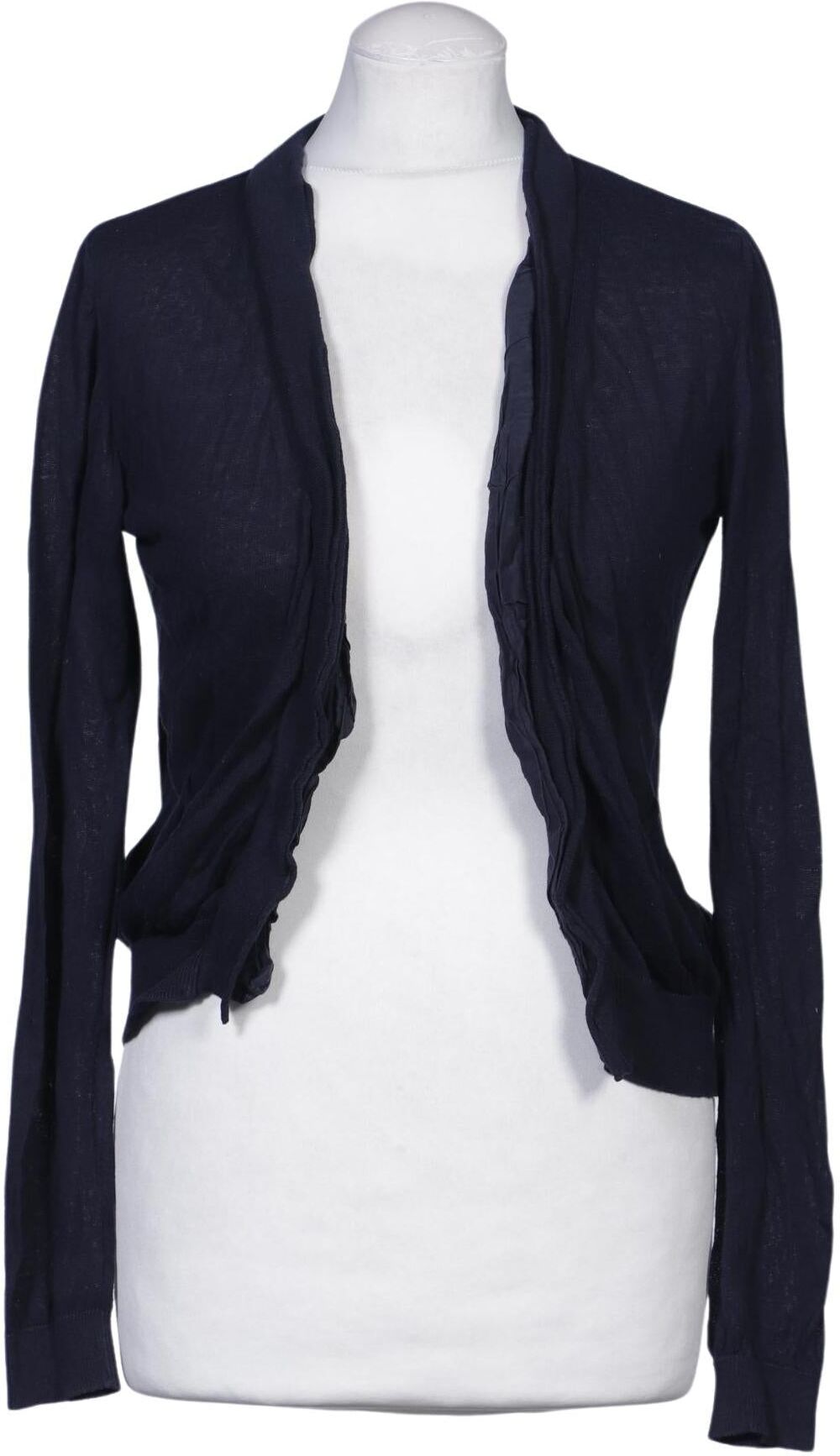 Mango Damen Strickjacke, Marineblau, Gr. M, Baumwolle / Seide - Second Hand