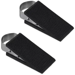 Relaxdays 2er Set Türkeil Gummi Schwarz,Silber