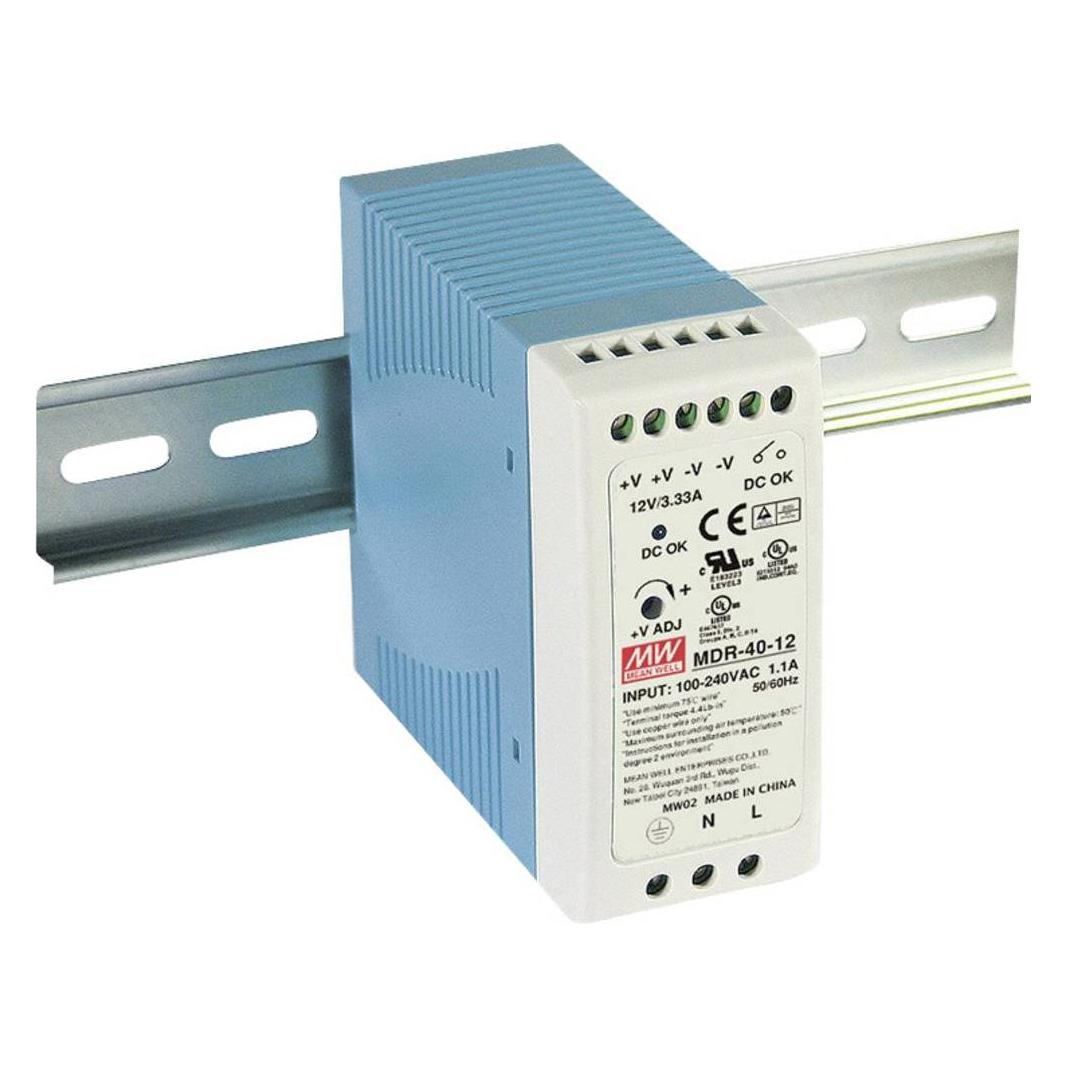 MeanWell Mean Well MDR-40 series MDR-40-12 - Netzteil (DIN-Schienenmontage möglich) (MDR-40-12)