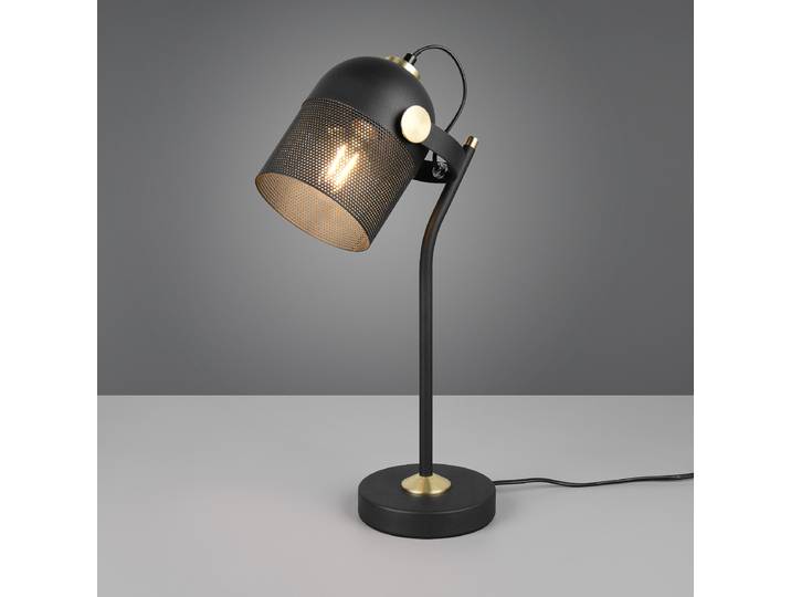 Tischleuchte Mixa 14 x 45 x 26cm Schwarz/Schwarz Material: Metall Metallart: Eisen Oberfläche Metall: Lackiert E27