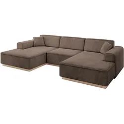 WOHNLANDSCHAFT IREA-U1 - 301x165x80 cm Braun