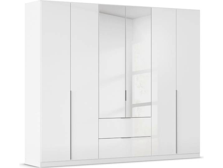 Drehtürenschrank, 271x229 cm, Holzwerkstoff, Weiß, Mit Außenschubkästen, Klassisch, Rauch
