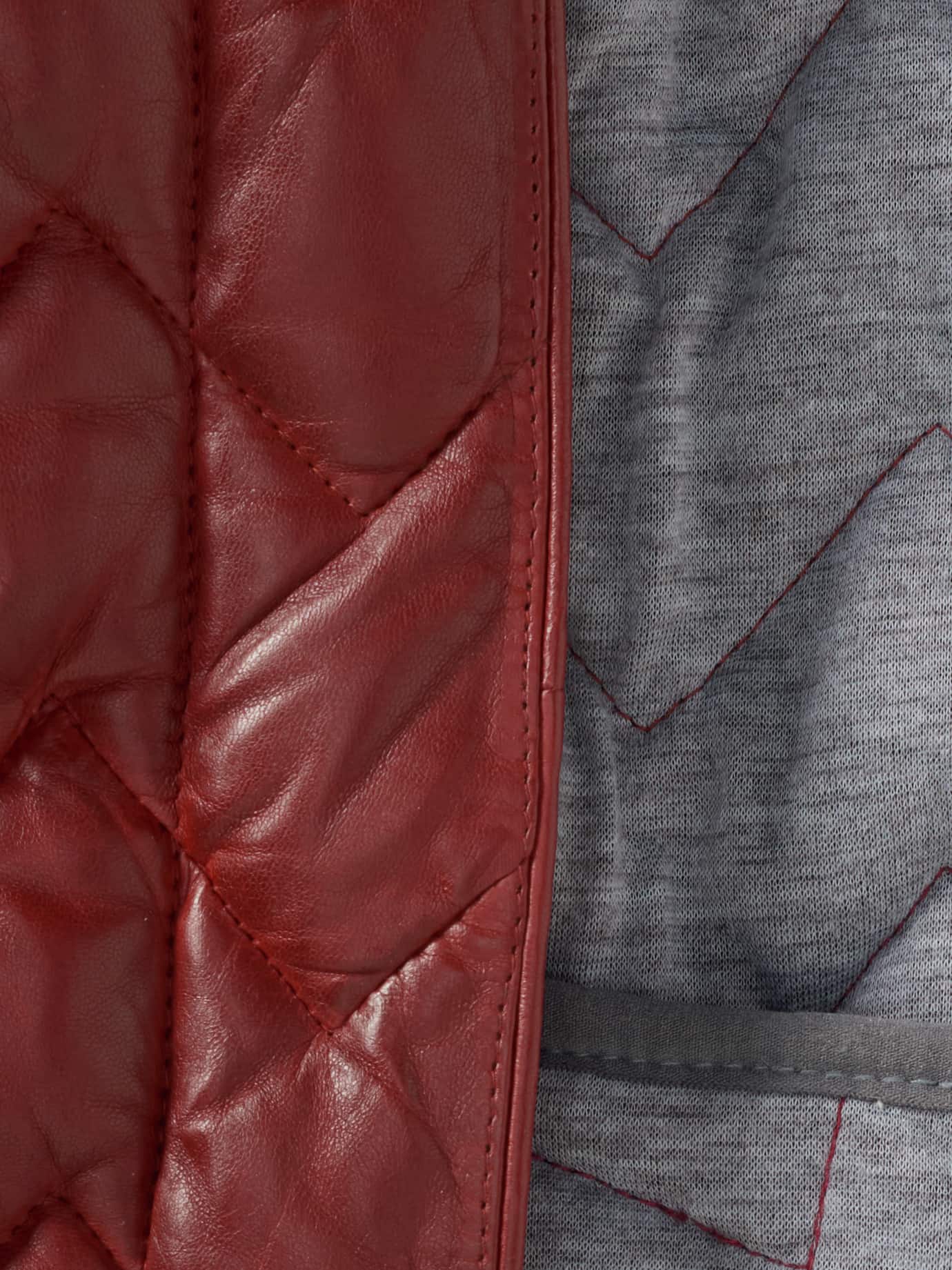Walbusch Lammnappa Jacke Sandwichstepp, normale Größen#Kurzgrößen, Farbe Rot, 40, feines Lammnappa leichte Wattierung Damen