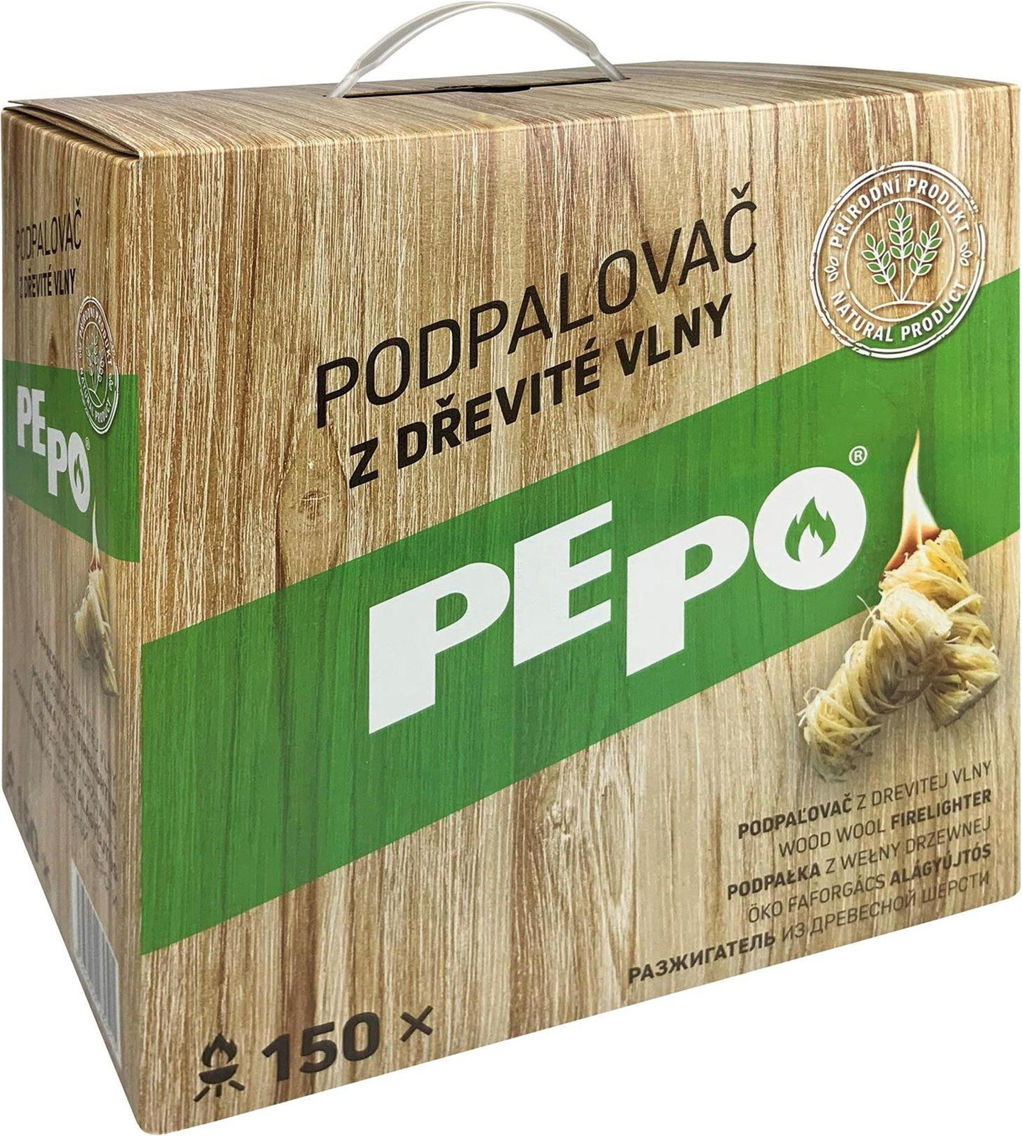 Pepo Aanmaakblokjes van houtwol, 150 stuks, voor barbecue, kachels, haarden en ovens