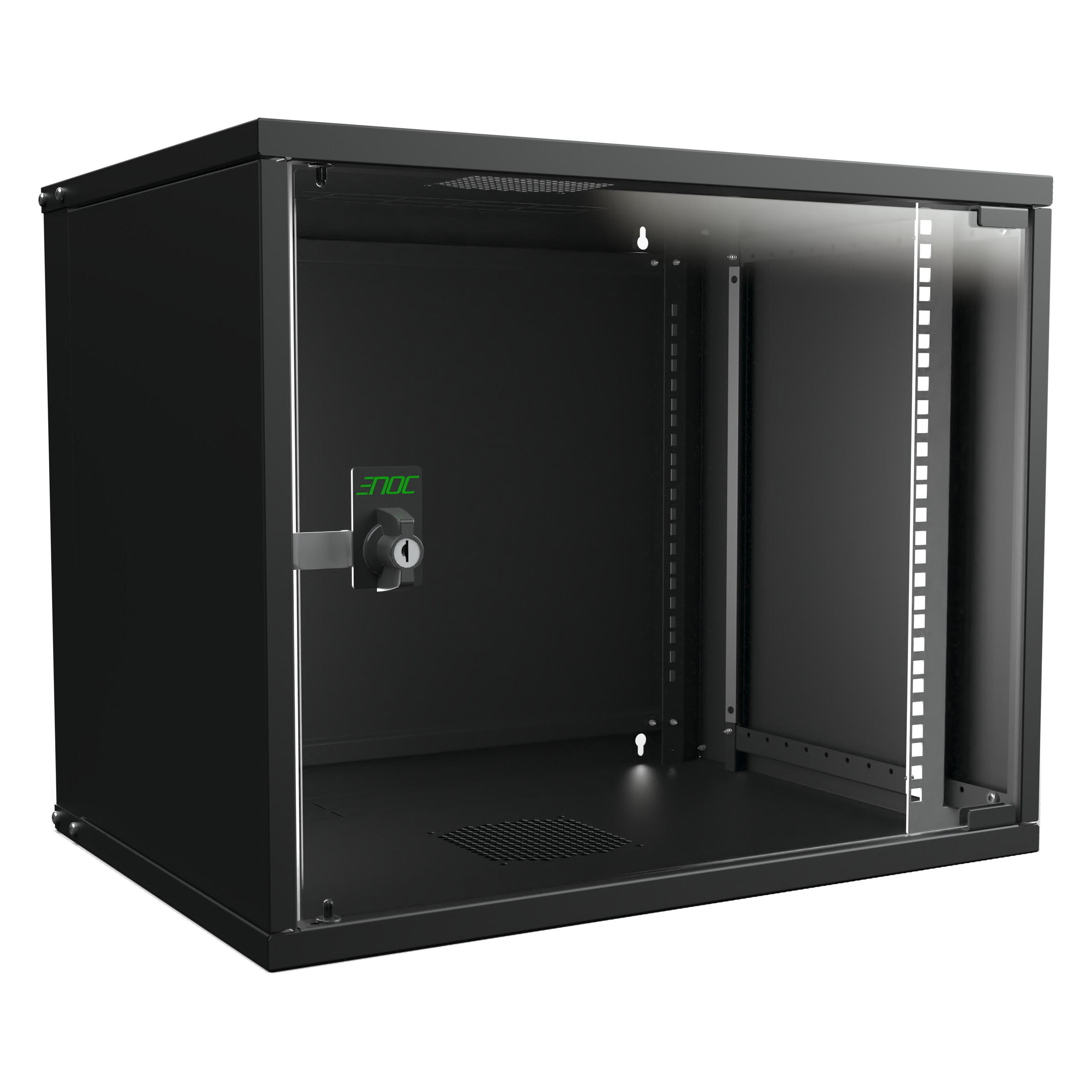 Enoc Wandschrank SNP 9HE sw W3 9-4-S-SNP (10.86 HE, 19 Zoll Rack) (57522)