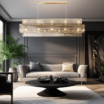 Krystal   Luxury Crystal Chandelier   Chrome / Large / Warm White (3000k)   MOD LIGHTING
