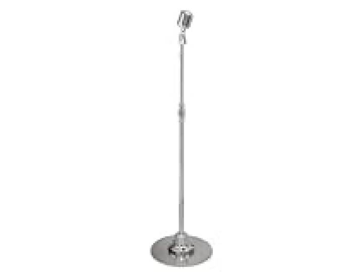 Pyle Micro- Microphone Rétro et Support Swing - Microphone Dynamique Unidirectionnel Professionnel Vintage Classique avec Pied Micro Réglable - Câble XLR pour Utilisation sur Scène/Studio- Argent