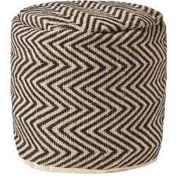 SITZPOUF rund mit Zickzack-Muster, 40/40/45 cm
