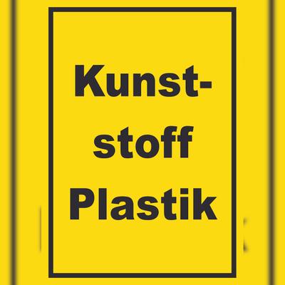 HB-Druck Kunststoff Plastik Mülltrennung Schild mit Text hochkant A6 (105x148mm)