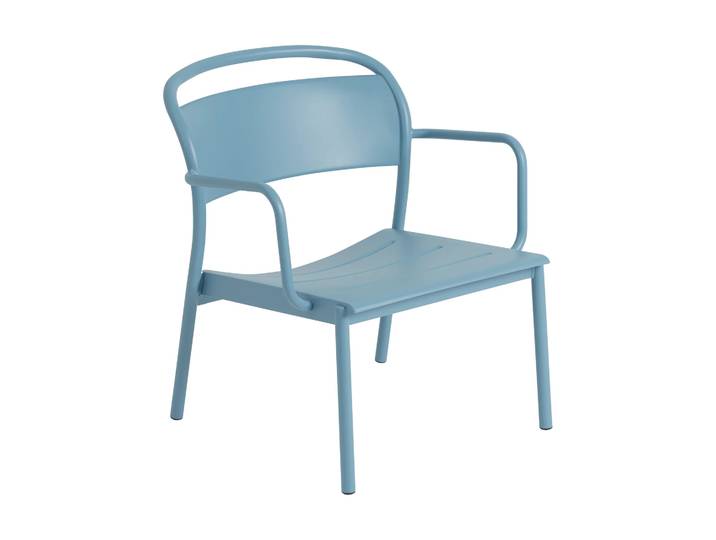 Muuto Fauteuil lounge Linear Steel Bleu pâle
