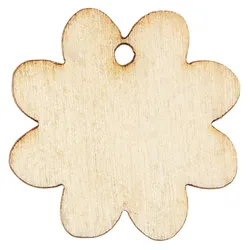 IB Laursen Geschenkanhänger aus Holz Blume, 4 x 4 x 0.25 cm, natur