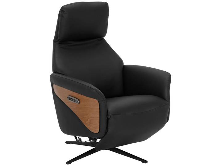 Livetastic Massagesessel, Schwarz, Echtleder, Rindleder, 75x112x85 cm, Relaxfunktion, Massagefunktion, USB-Anschluss, USB-C-Anschluss, Wohnzimmer, Sessel, Massagesessel