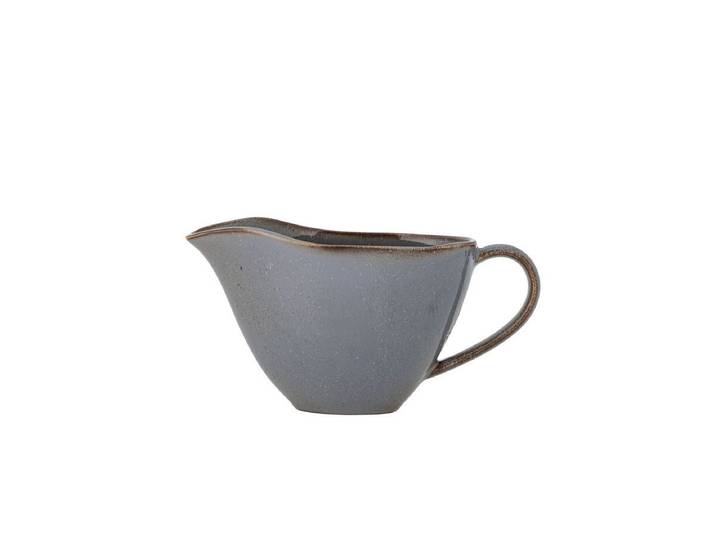 Sauciere Elinay – Steingut mit reaktiver Glasur - Grau - Luxusbetten24
