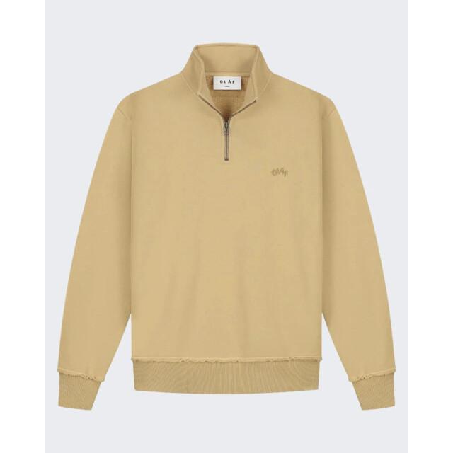 Olaf Hussein Heren signature zip mock