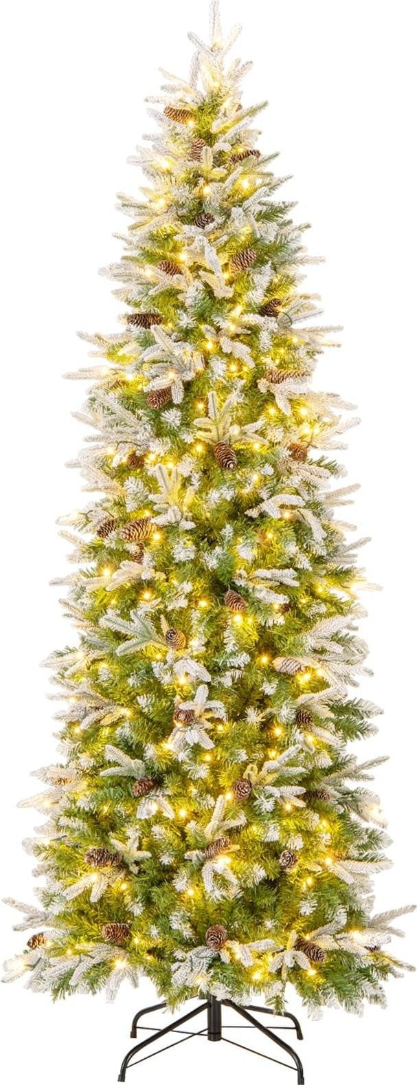 Northix Kerstboom met verlichte sneeuwtakken, 225 cm hoog