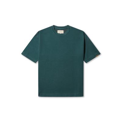 T-Shirt PAS DE MONACO "Pas De Monaco TE DE BASE T-SHIRT", Herren, Gr. L, grün (forest), 100% Baumwolle, unifarben, oversize, Rundhals, Shirts T-Shirt