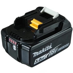 Makita Werkzeug-Akku BL1830B, 197599-5, 18V / 3,0Ah, Schiebeakku mit LED Ladestandanzeige