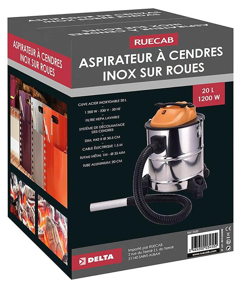Dripio Aszuiger met stalen tank, 1200 Watt, 20 liter, Grijs