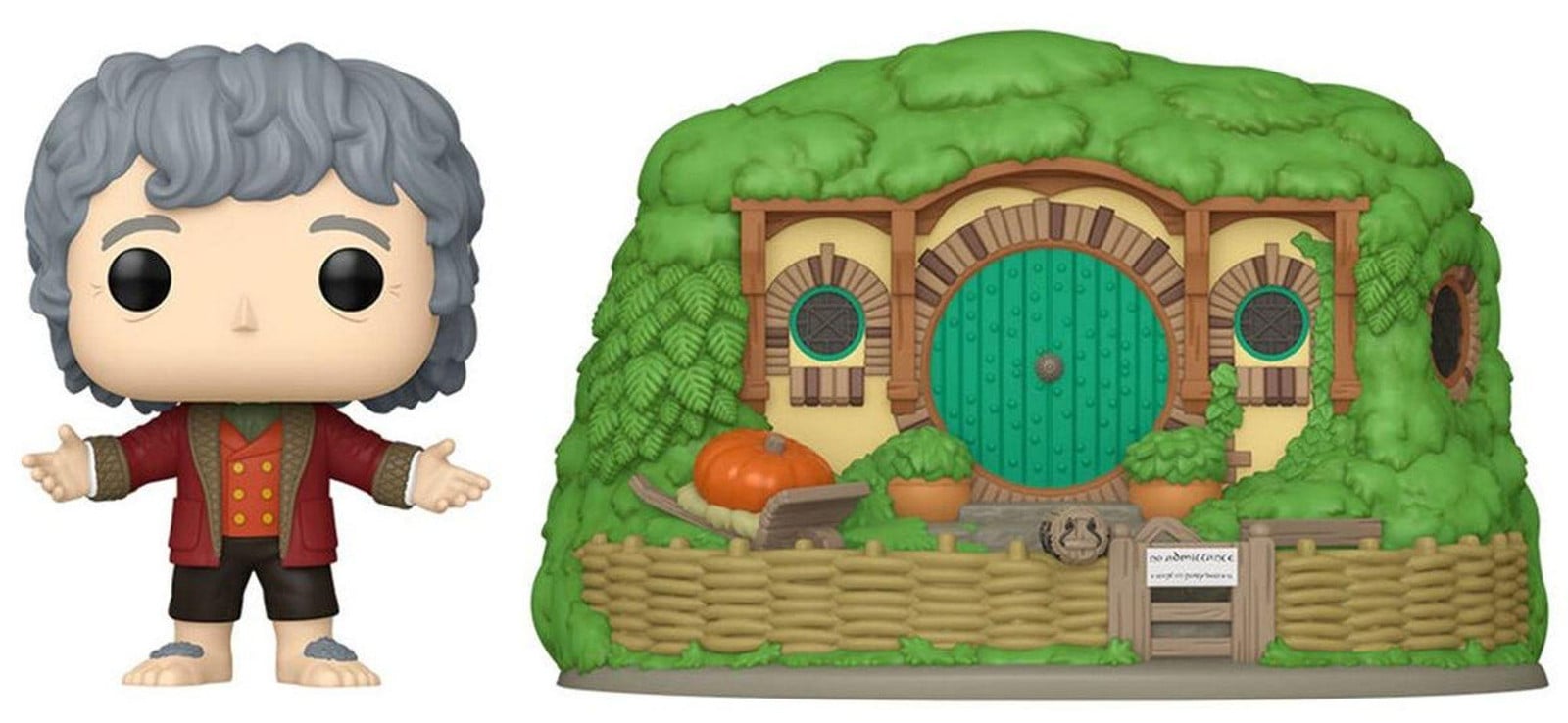 Funko POP! Town De Lord of the Rings Bilbo Beutlin met rugzak vinylfiguur