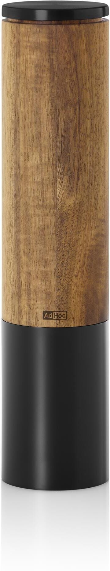 Salz-/Pfeffermühle ADHOC "eMill acacia/s.s", braun (braun, schwarz), H:22cm Ø:5,1cm, Küchenmühlen, Salz-/Pfeffermühle, Holzart: Akazie (China) braun, schwarz Einheitsgröße