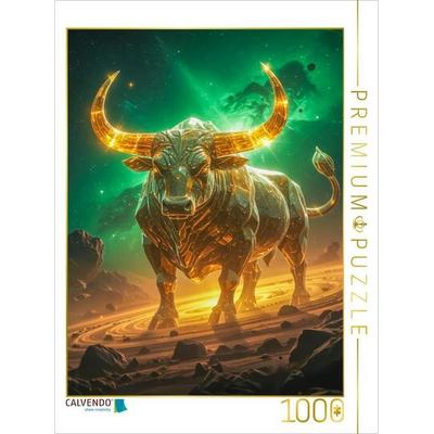 CALVENDO Puzzle Stier - Der Geist der Erde | 1000 Teile Lege-Größe 64x48cm Foto-Puzzle für glückliche Stunden