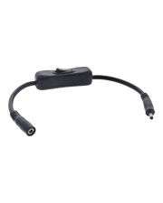InLine DC Kabel mit Schalter ST/BU 3,5x1,35mm AWG 18 schwarz 0,20m Verlängerungskabel Netzwerk Strom/Netzteil 0,2 m Kupferdraht (26906I)