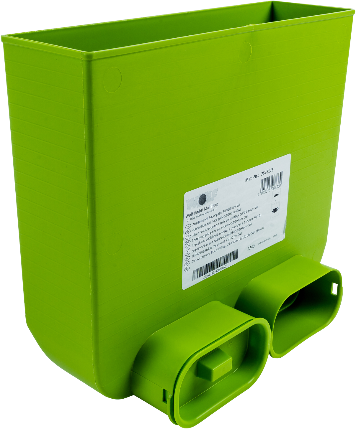 Wolf Cwl Wolf raccordement au sol 2576173 50 x 100 mm, 2 douilles, 220 mm