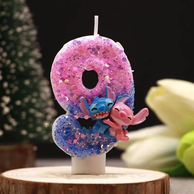 Inspired Living Stitch Number Birthday Candle Cartoon Cake Decoration For Kids Party 9