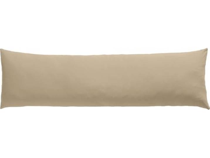 Erwin Müller Seitenschläferkissenbezug, Stillkissenbezug Nürnberg Doppel-Jersey, Taupe Größe 40x140 - strapazierfest, temperaturausgleichend, mit Reißverschluss