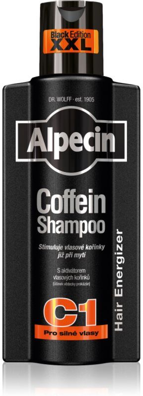 Alpecin Coffein Shampoo C1 Black Edition Koffein Shampoo für Männer für die Stimulierung des Haarwachstums 375 ml