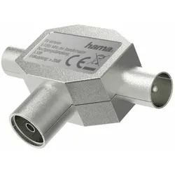 HAMA Antennen-Verteiler, Koax-Kupplung- 2 Koax-Stecker
