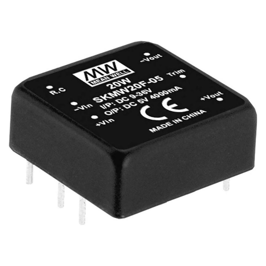 MeanWell MEAN WELL SKMW20G-05, 18 - 75 V, 20 W, 5 V, 4 A, RoHS, 18 g (SKMW20G-05)