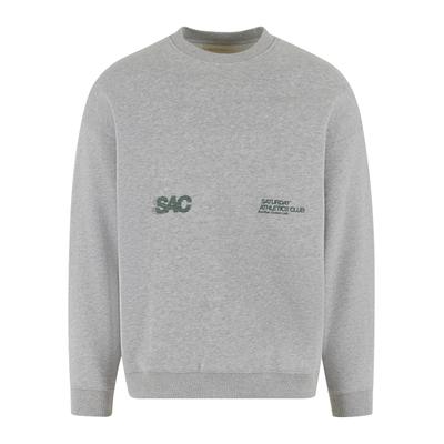 Rundhalspullover ANOTHER COTTON LAB "Another Cotton Lab Another Cotton Lab SAC Oversized Sweatshirt", Herren, Gr. S, grau, 100% Baumwolle, mehrfarbig, oversize, Rundhals, Pullover Rundhalspullover