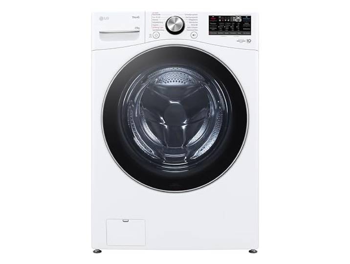 LG F0WVT202, Klasse B, Big Capacity Waschmaschine 20 kg, Turbo Wash, Tiefenreinigung mit Dampf, Sicherheitsglastür, 60 x 55x 85 cm - Weiß
