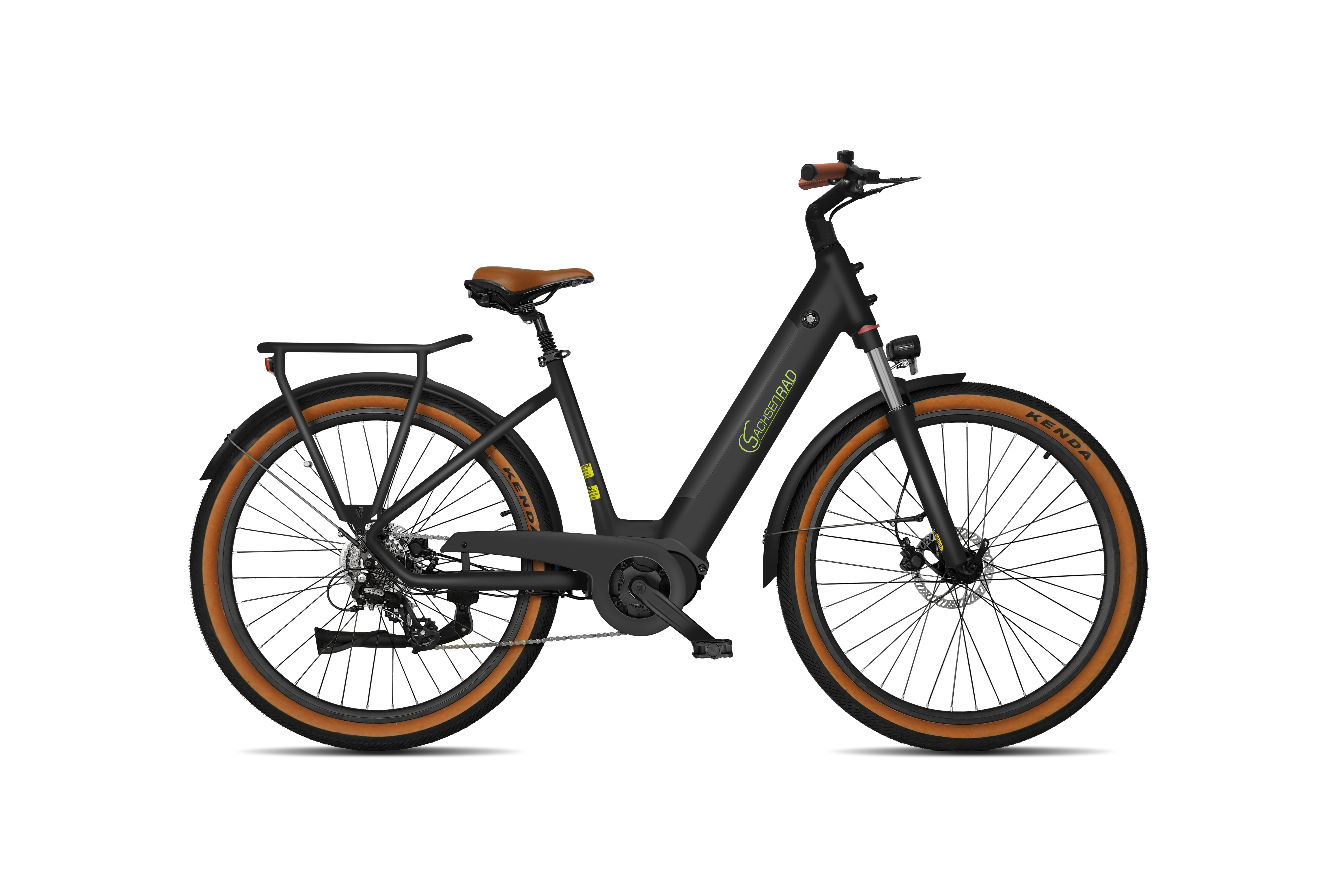 SachsenRAD E-SUV ATB All Terrain E-Bikes C5 Centro mit Diebstahlsicherung, CityBike Mittelmotor mit tiefem Einstieg und Alarmanlage, StVZO