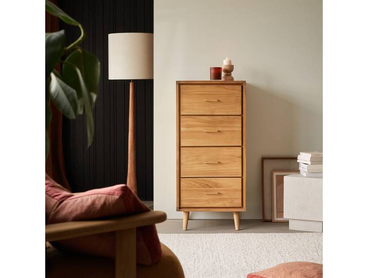 Hochkommode aus massivem Teakholz Kort - Natur - Teak