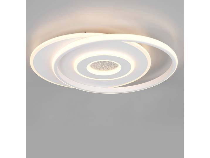 LED-Deckenleuchte Nazar Ring 49 x 6 x 41cm Weiß Kunststoffart: Polycarbonat Material: Metall, Kunststoff Metallart: Eisen Oberfläche Metall:
